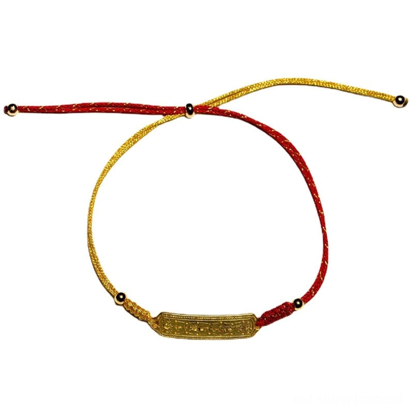 14K gold plated amulet red string bracelet product detail shot 11