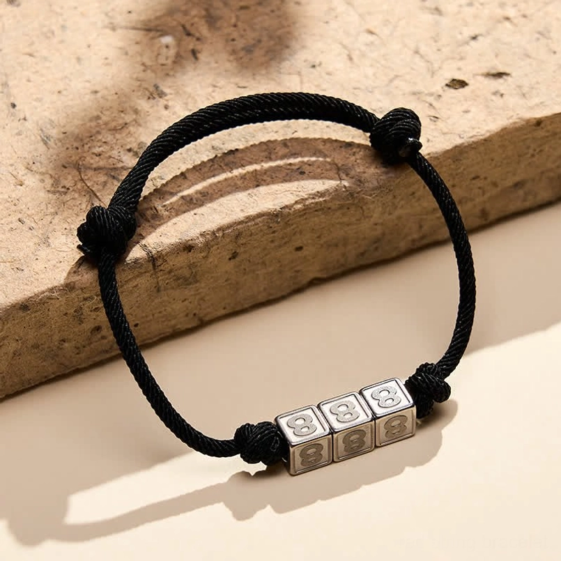 666 angel number balance reflection inner self adjustable bracelet