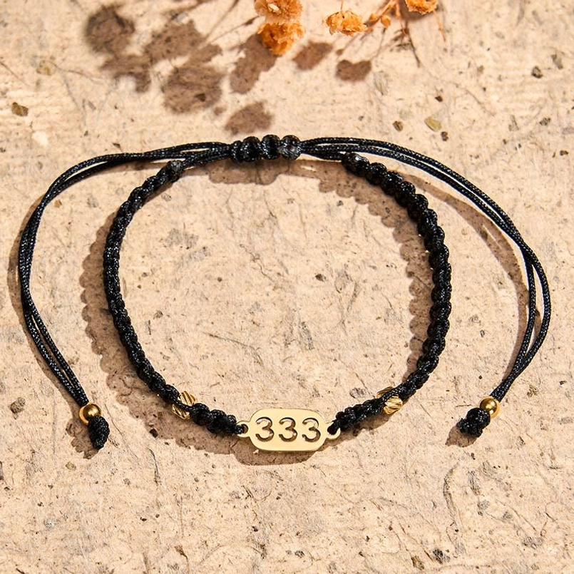 666 angel number red braided string bracelet inner balance spiritual
