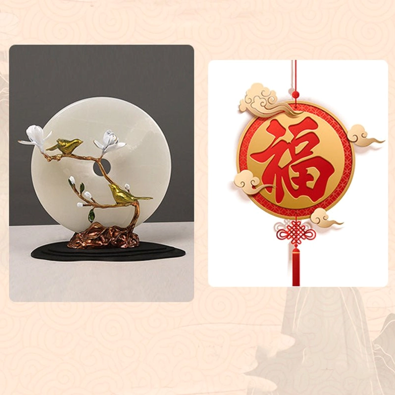 925 sterling silver Fu charm detail of Hetian jade abundance red string bracelet