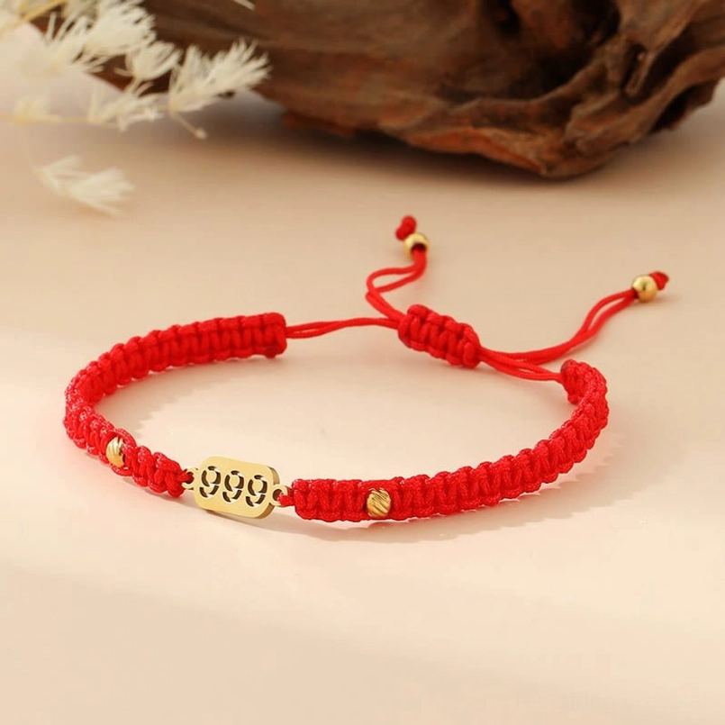 999 angel number red braided string bracelet completion transformation