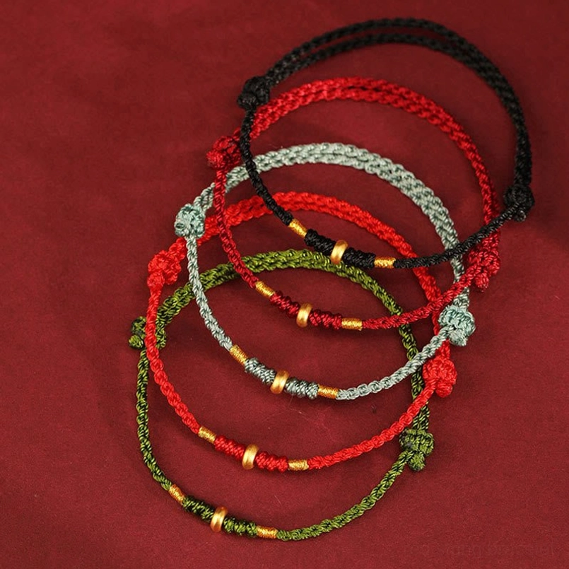 Red string bracelet collection multi-color rope options protection luck