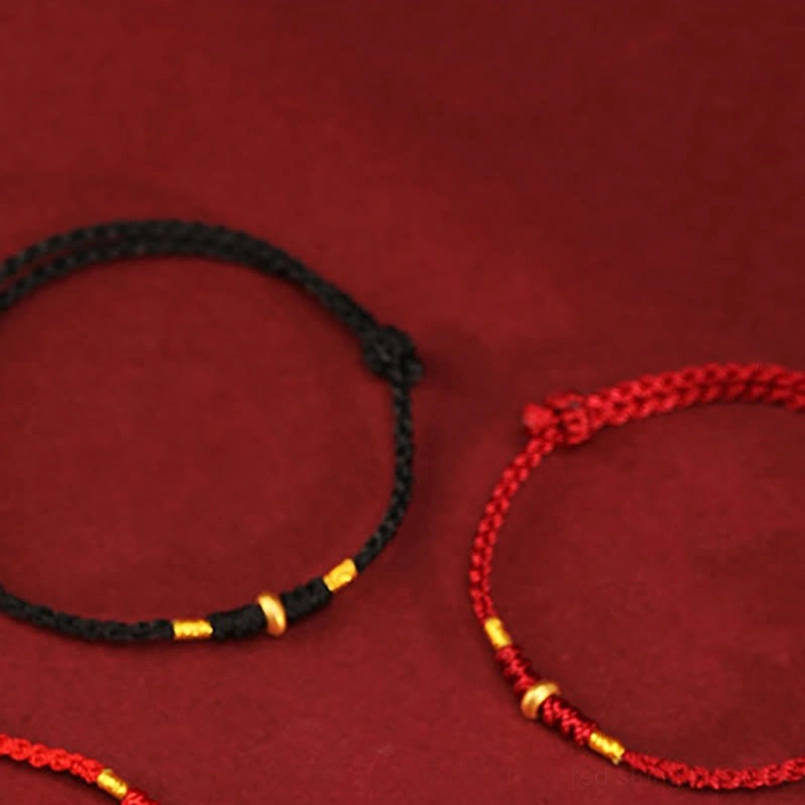 Red string lucky bracelet packaged for gifting with protective spiritual meaning