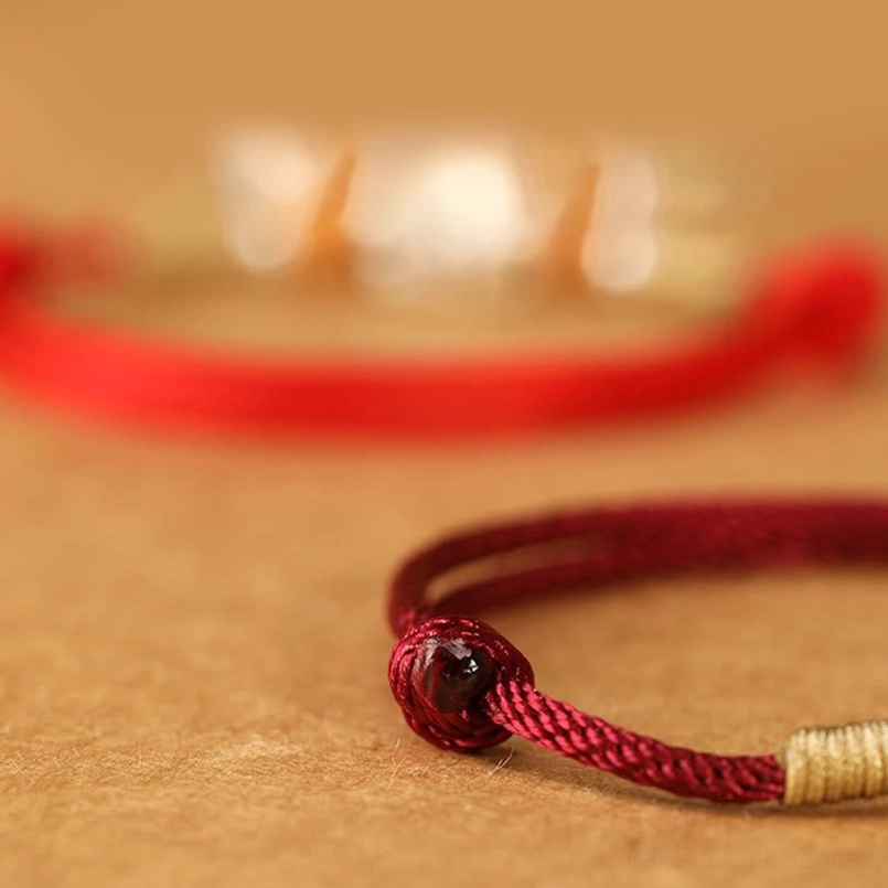 999 Sterling Silver Pixiu with Natural Peach Wood Beads Bracelet