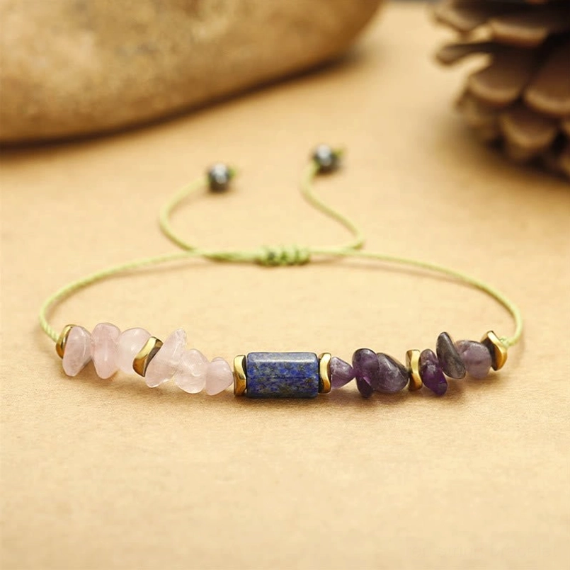Adjustable pull-string best friends forever bracelet with olive green cord and sliding bead closures