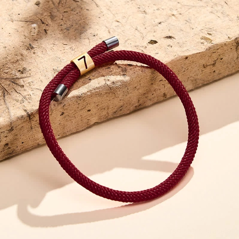 Angel number 7 red string bracelet wisdom intuition spiritual growth
