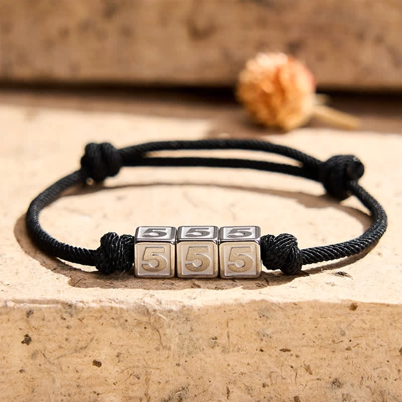 Titanium steel angel number bracelets spiritual gift packaging
