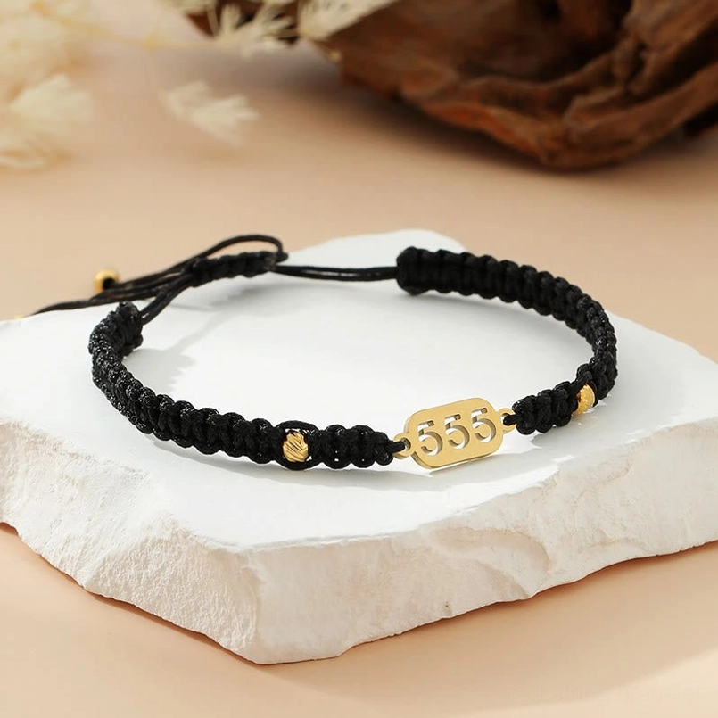 Angel number braided string bracelet adjustable wrist size all numbers