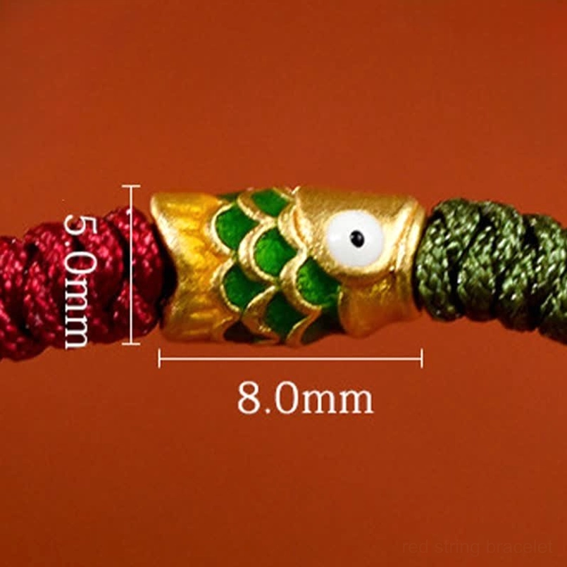Ankle circumference sizing chart for koi fish red string bracelet