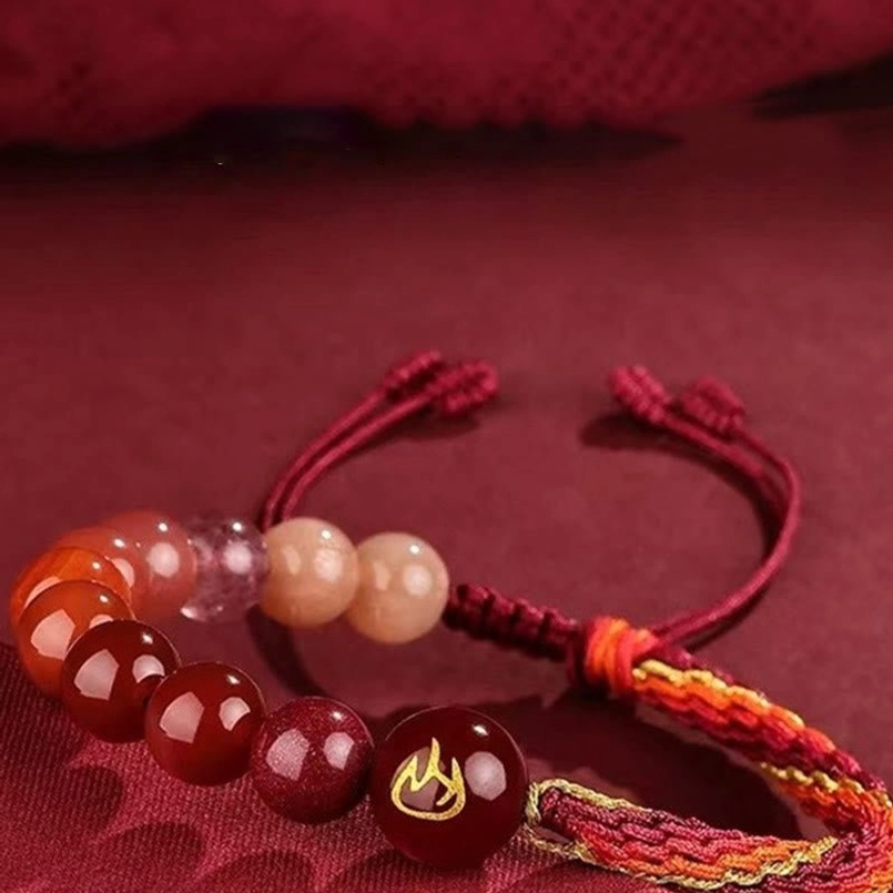 Assorted five elements crystal agate bracelets with different colored gemstones