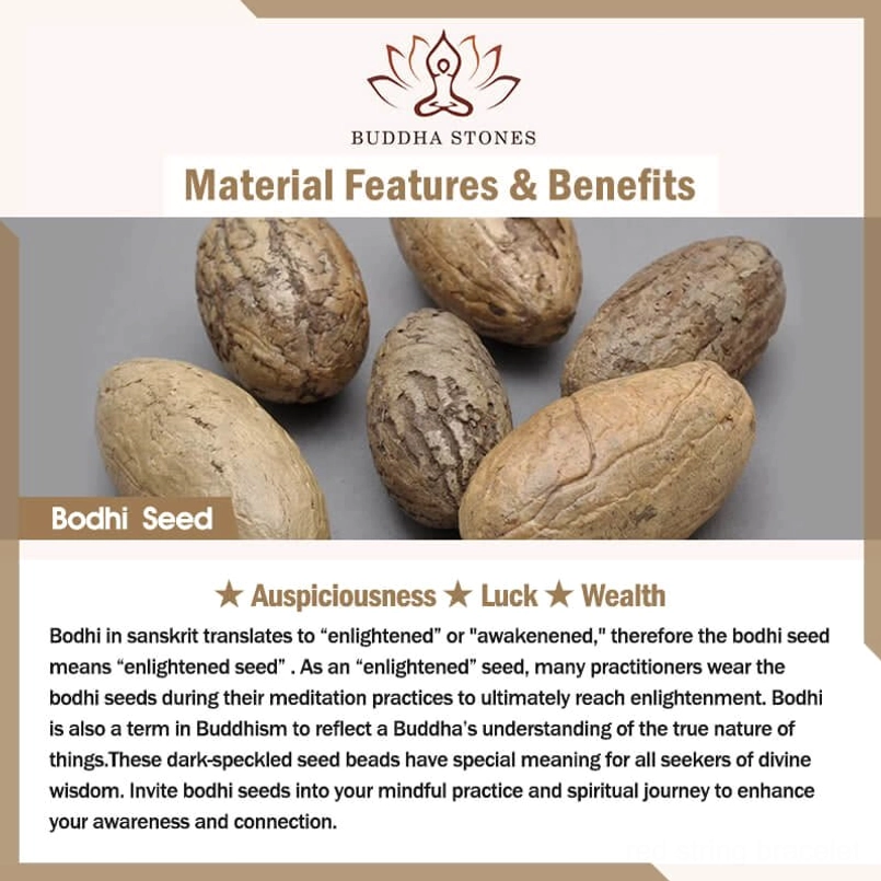 Bodhi seed material education card - enlightenment auspiciousness wealth