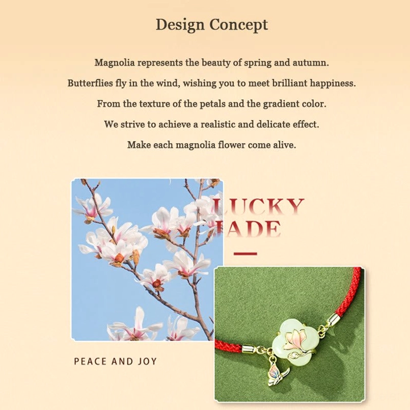 Bracelet lucky meanings magnolia butterfly symbolism feng shui concept design page