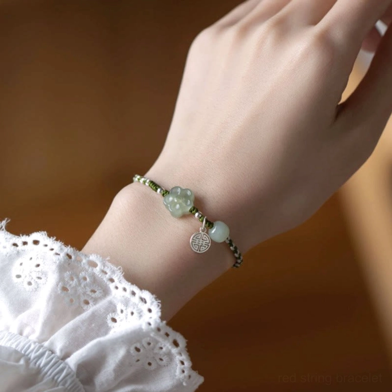 Decorative braided knot detail with mixed color braided cord weave tight knot