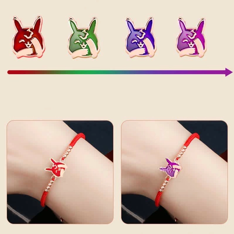 Buddhist red cord bracelet Vajrayana blessing with enamel zodiac charm protection
