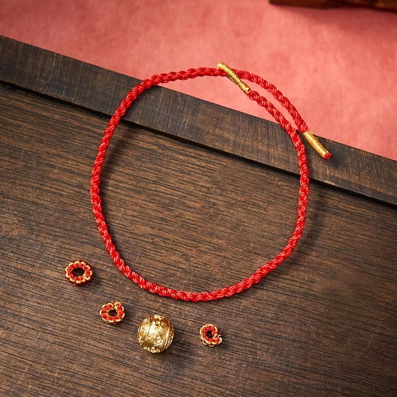 Buddhist red thread bracelet with Om Mani Padme Hum mantra symbolism and spiritual meaning