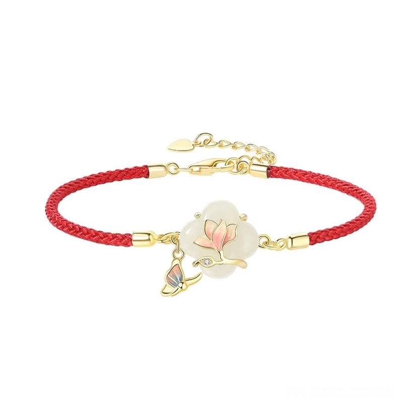 Hetian jade butterfly charm side view enamel butterfly gold metal hardware close-up