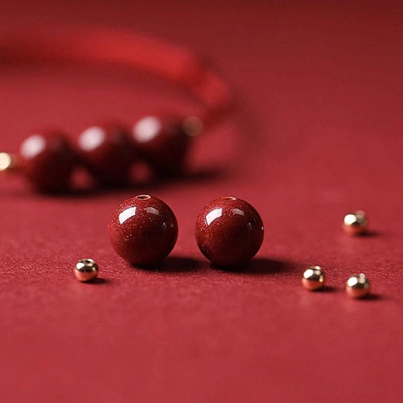 Cinnabar blessing red string bracelet gift presentation wrapped