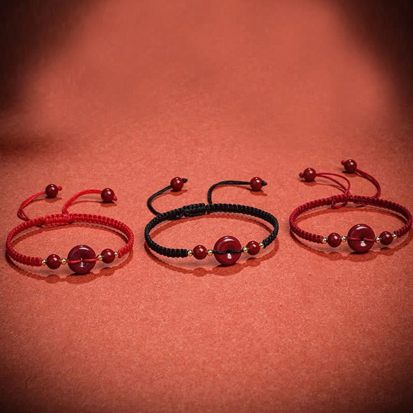 Cinnabar blessing bracelet gift set red string fate connection