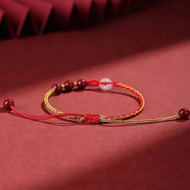 Cinnabar jade peace buckle bracelet gift box packaging