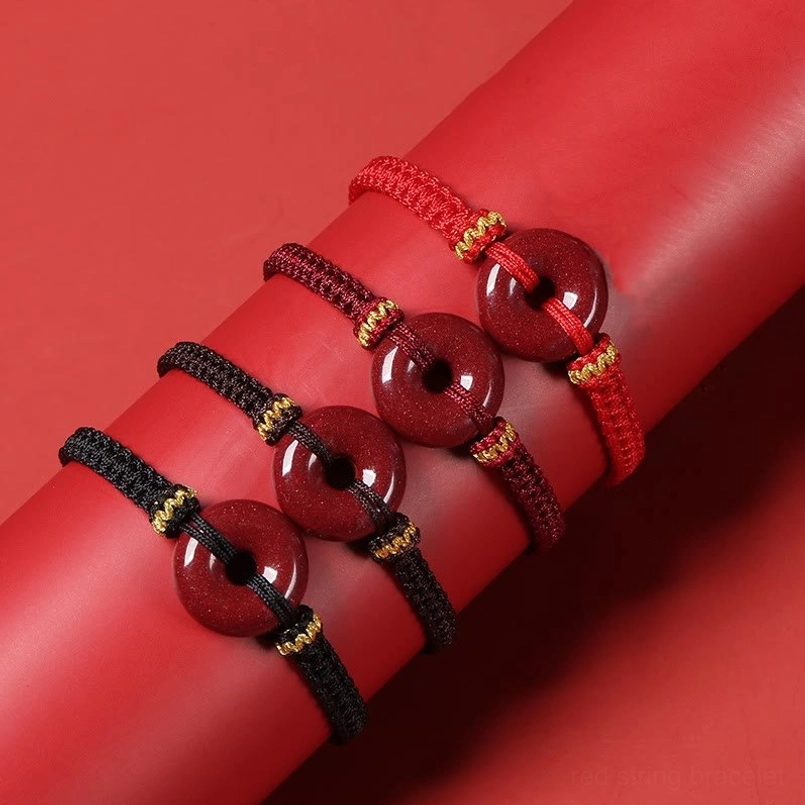 Cinnabar peace buckle bracelet full set of 4 color options display
