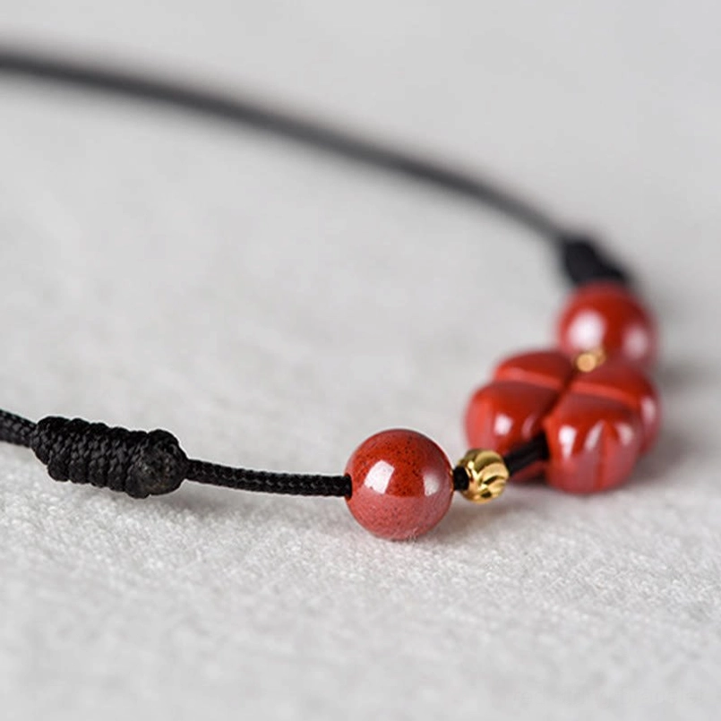 Cinnabar red string bracelet anklet adjustable sizes circumference fit guide