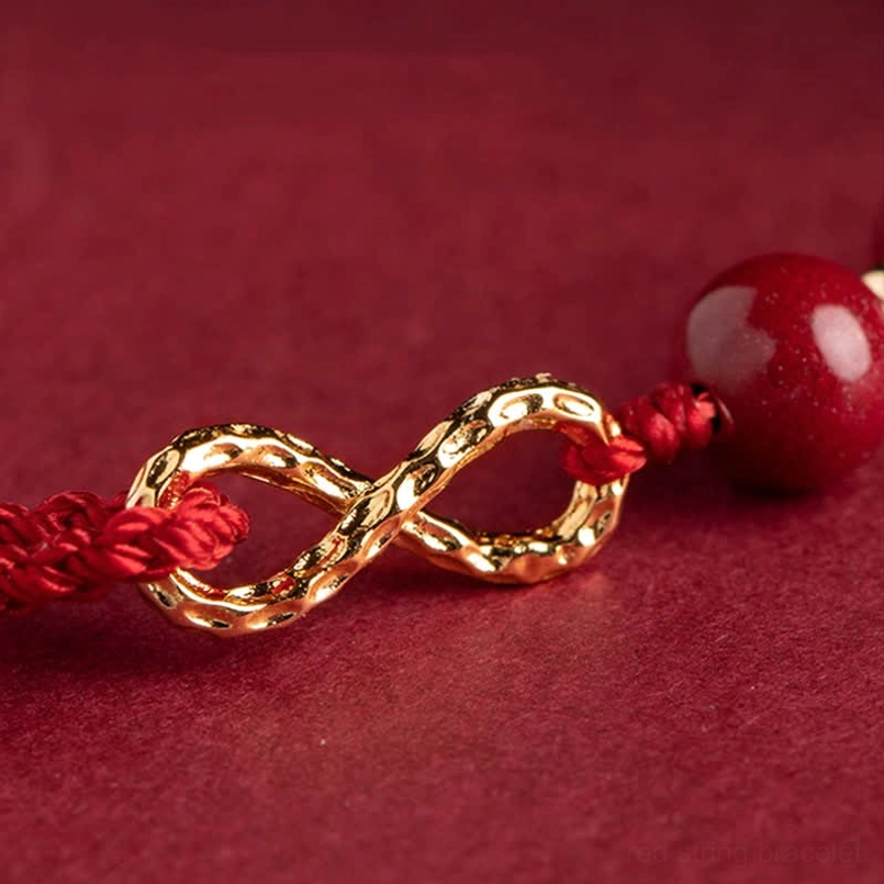 Handmade cinnabar red string bracelet packaging and product presentation spiritual gift