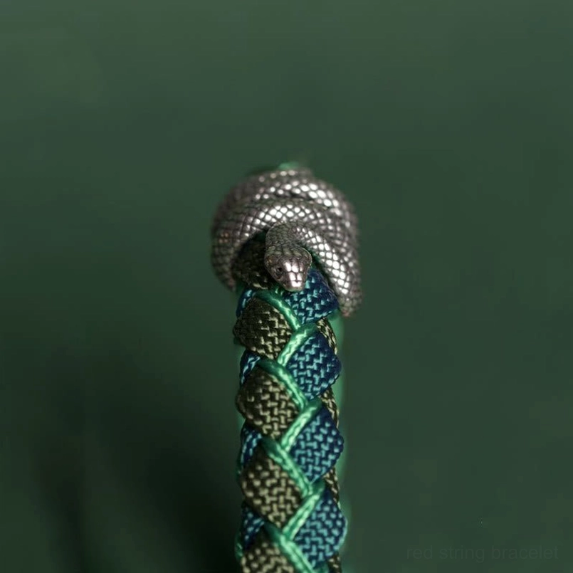 Close Up of 999 Sterling Silver Coiled Snake Charm Bracelet Clasp