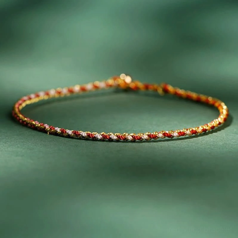 Colorful lucky coin abundance bracelet with premium woven rope in multiple color variations