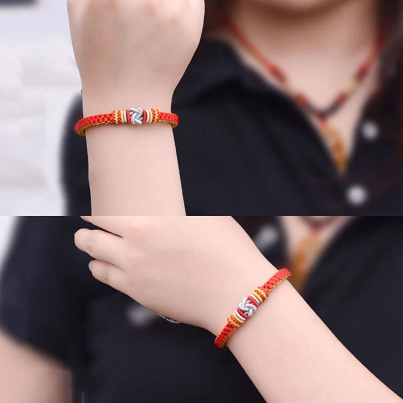 Colorful woven true love knot bracelet representing eternal bond and unbreakable connection