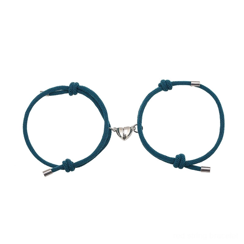 Magnetic couple red string bracelets size comparison and fit guide