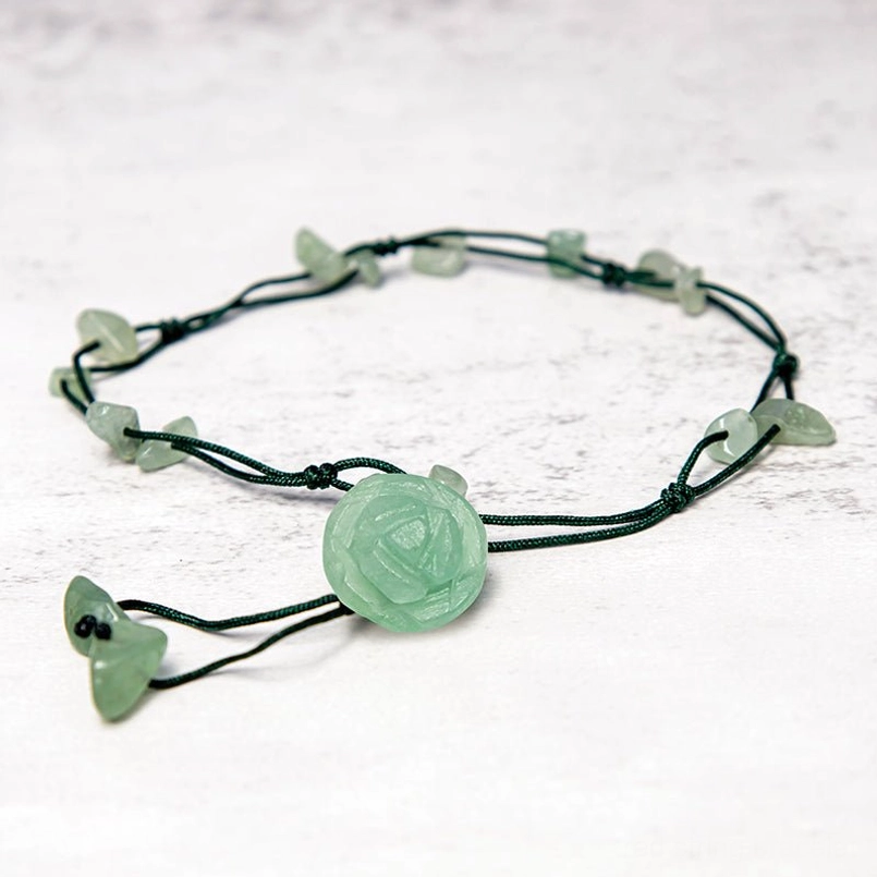 Crystal healing anklet gift presentation with natural gemstones and eco-friendly materials