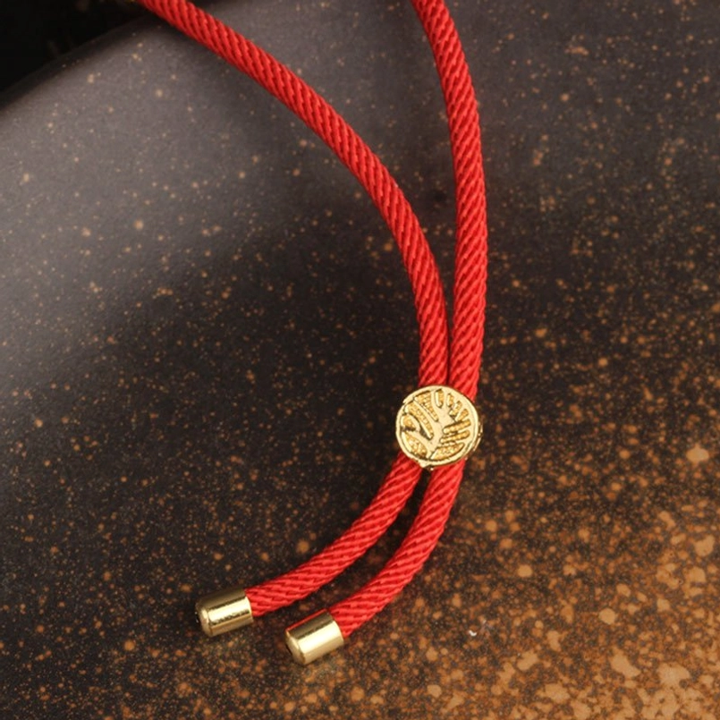 Destiny connection red string bracelet with copper zircon rotation charm wealth symbol