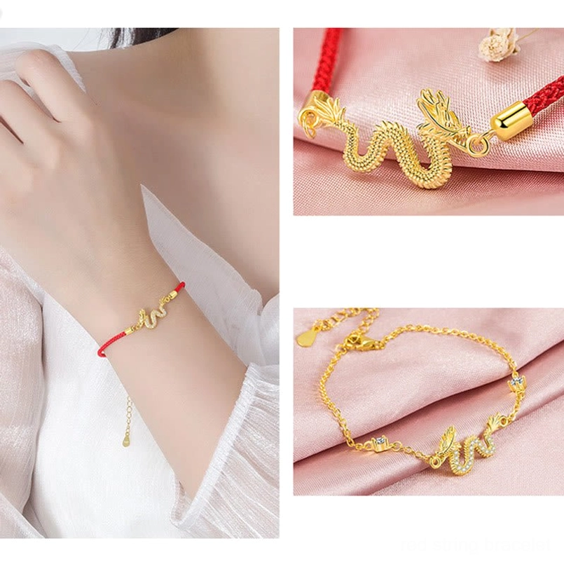 Dragon Red Rope Bracelet Benmingnian protection fate connection