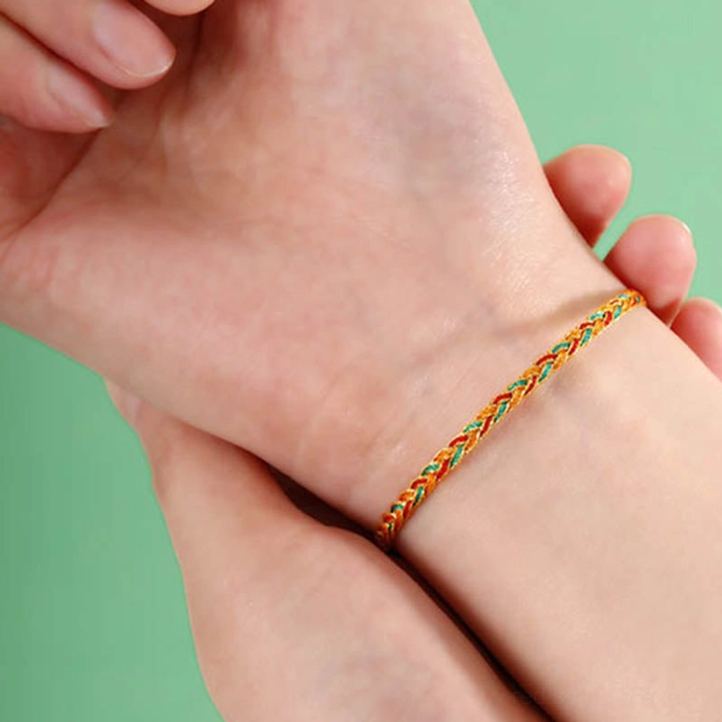 Dragon scale multicolor braided string bracelet spiritual protection talisman product showcase