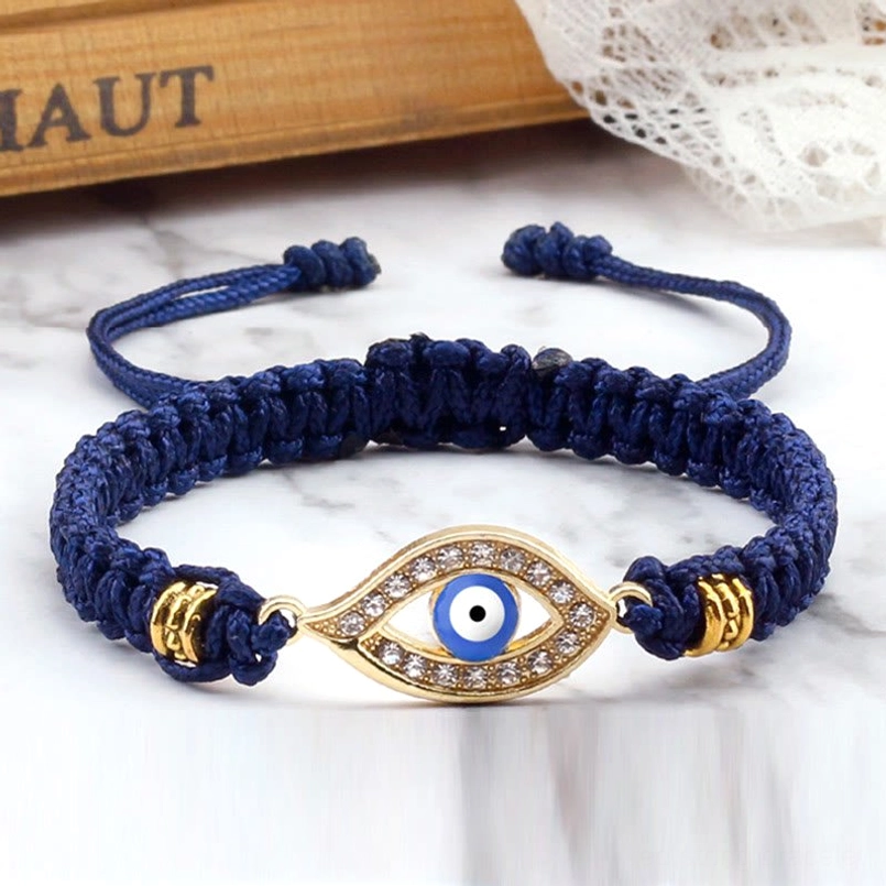 Handmade evil eye red string bracelet artisan craftsmanship detail
