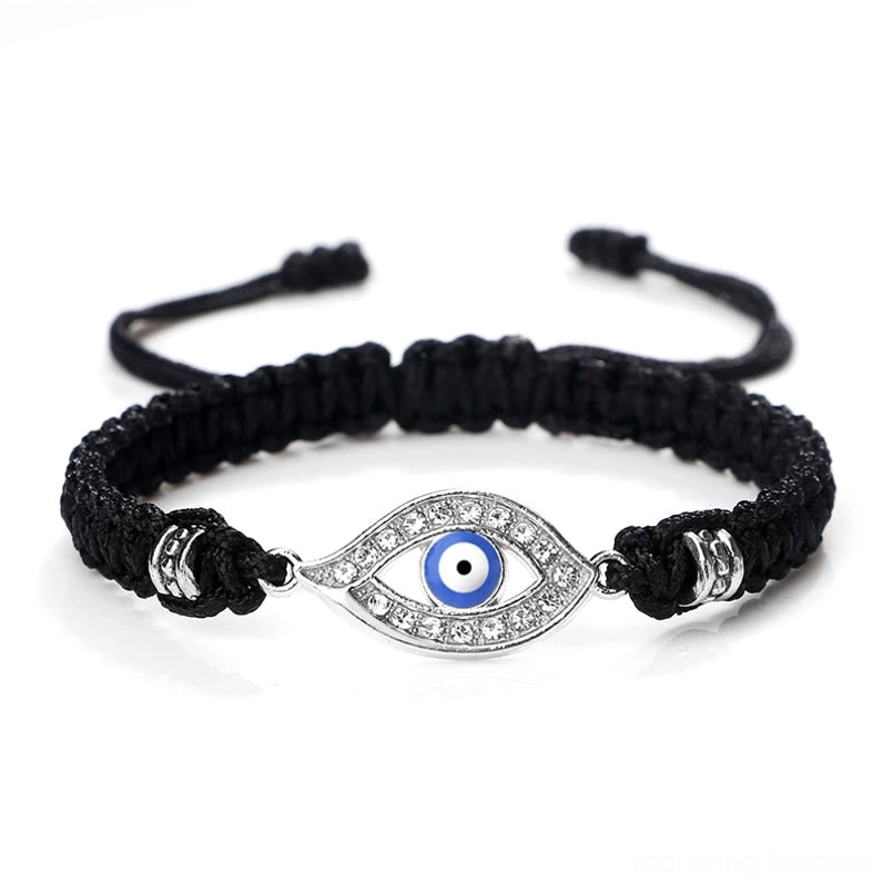 Purple pink evil eye protection bracelet gold border variant