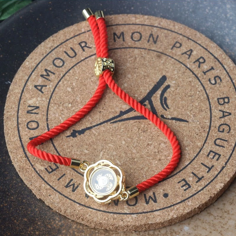 Feng shui protection red string bracelet full display of all elements