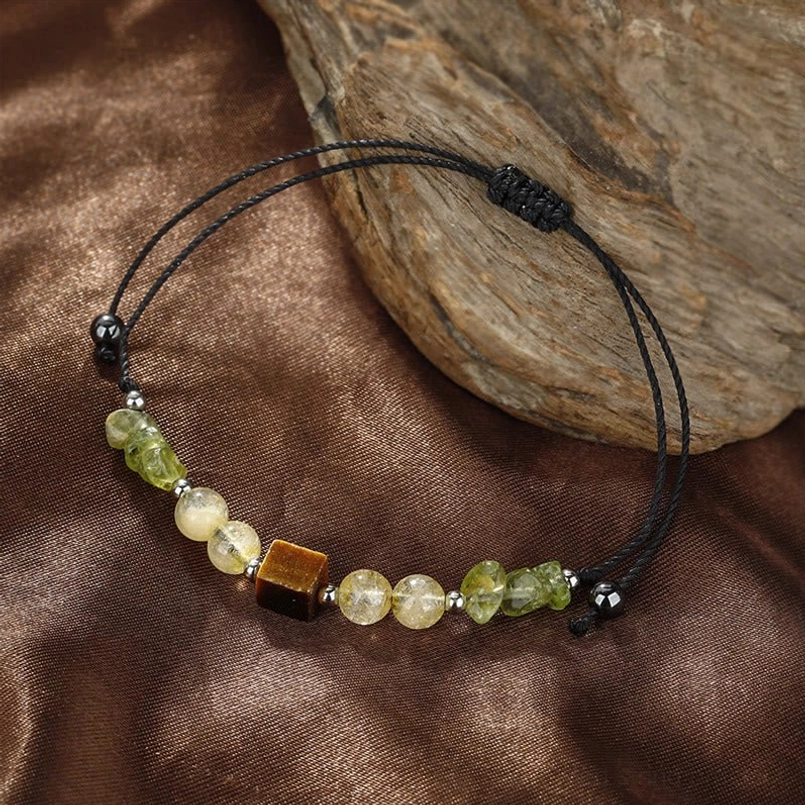Find Your Joy bracelet adjustable sliding knot closure detail and construction