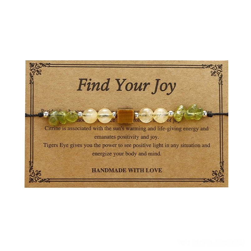 Find Your Joy handmade crystal bracelet with black braided cord styling