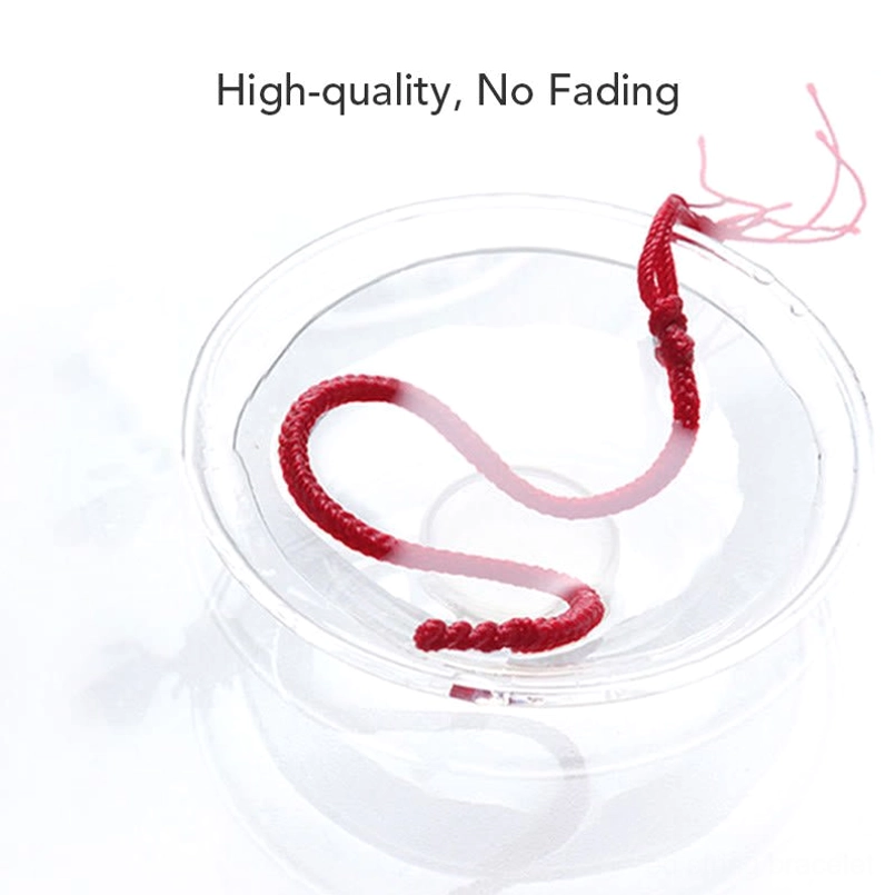 Three strand braiding tutorial for five color protection bracelet showing thread setup technique