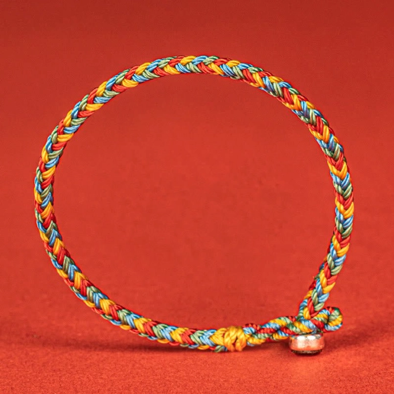 Full Loop Eight Thread Peace Knot Woven Red String Bracelet