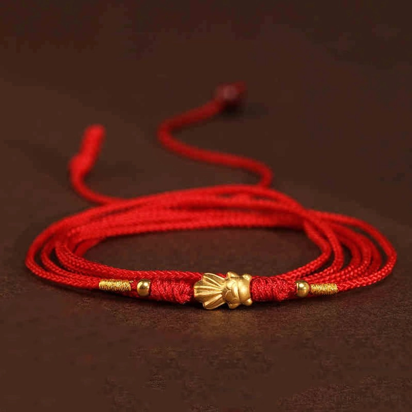 Premium 999 gold charm pendants for red string belly chain showing zodiac symbols and designs