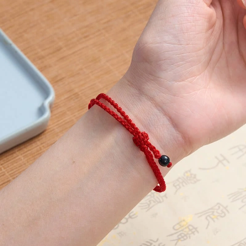 Green aventurine red string balance bracelet prosperity and luck charm