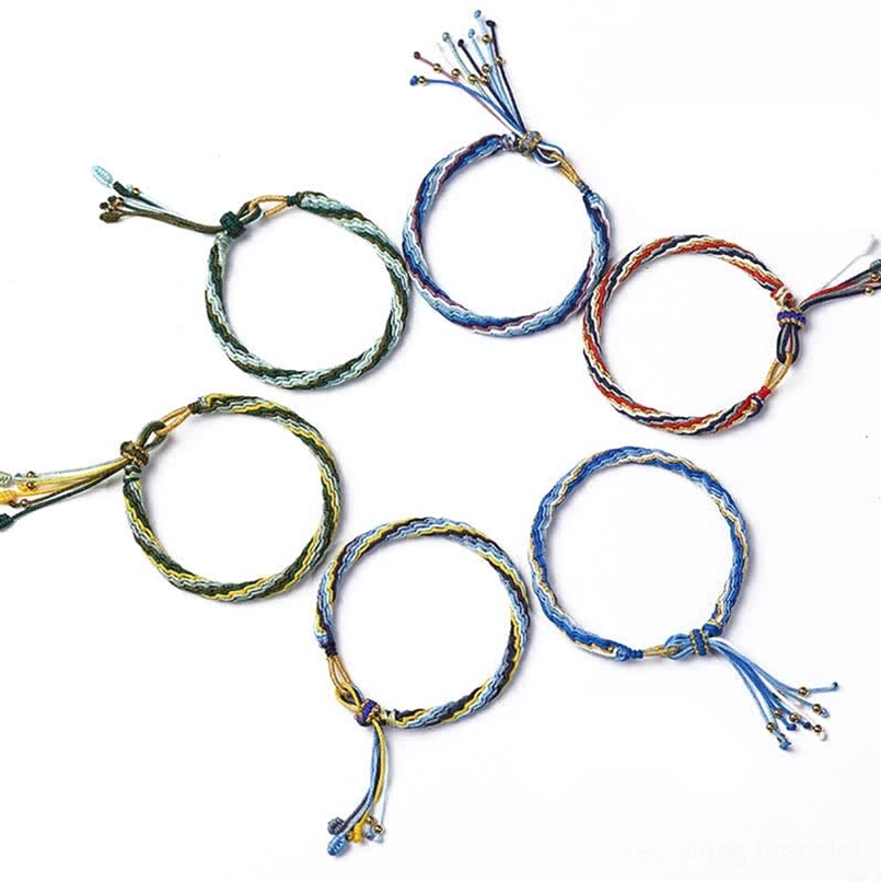 Handcrafted red string protection bracelet showcasing traditional weaving technique and spiritual craftsmanship