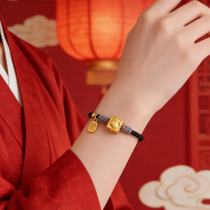 Handcrafted red string bracelet with natural materials and master artisan quality