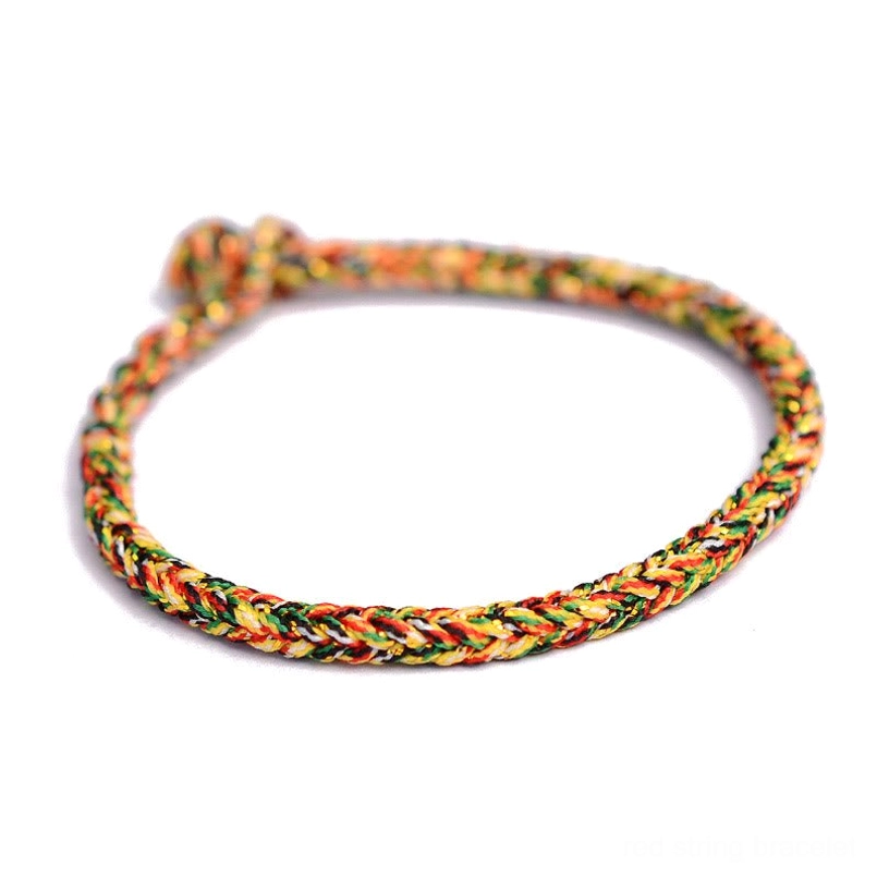 Handmade red string bracelet tibetan craftsmanship authentic spiritual jewelry