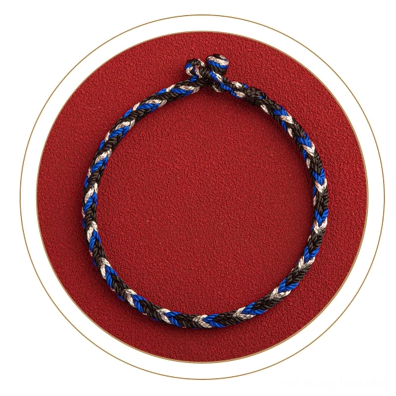 Handwoven red string bracelet with king kong knot showing artisan craftsmanship and attention to detail