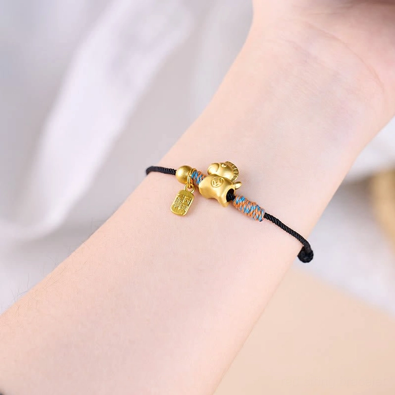 Year of the Horse Fu character bracelet worn on wrist lifestyle view