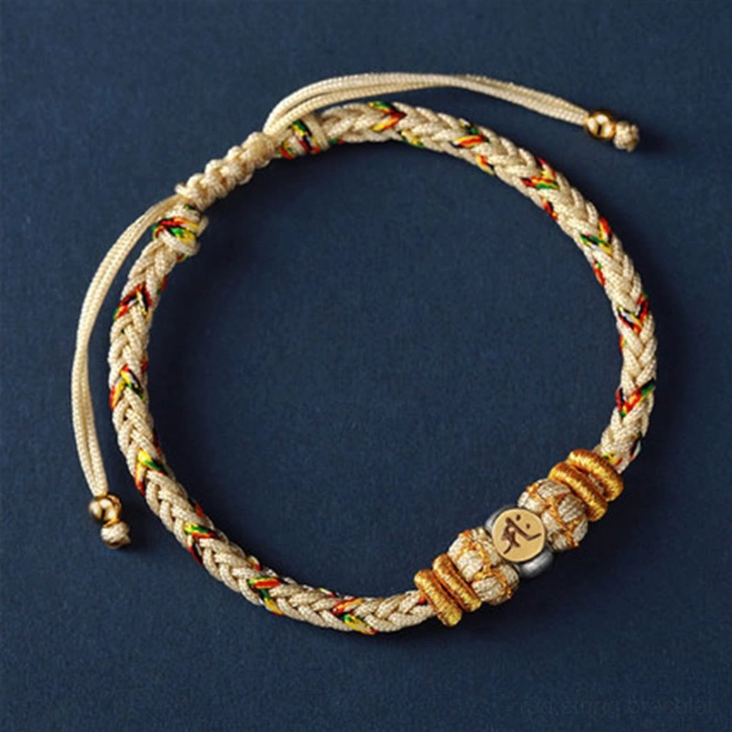 Horse zodiac natal buddha red string bracelet handmade with natural materials
