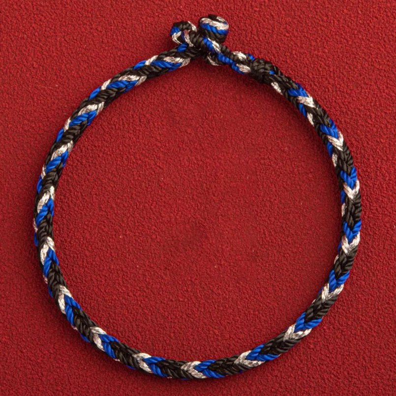Kabbalah inspired multicolored red string bracelet with ancient protection symbolism